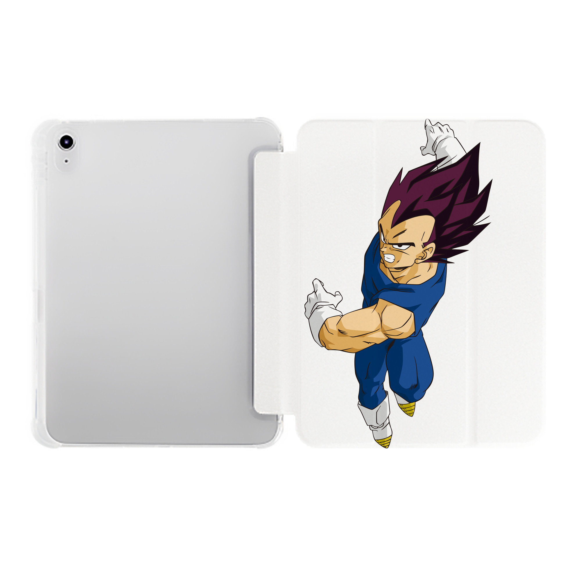 （画像用） ドラゴンボール ベジータ四世（Bejīta Yonsei）DRAGON BALL Vegeta IV IPad ケース ペン収納付き 三つ折りスタンド PUレザー×シリコン 対応機種9.5/10.5/10.9インチ